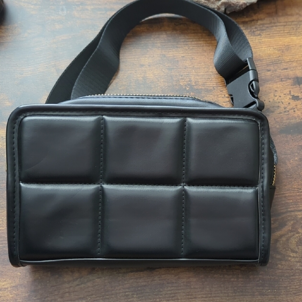 Amanda Uprichard Black Quilted Belt Bag